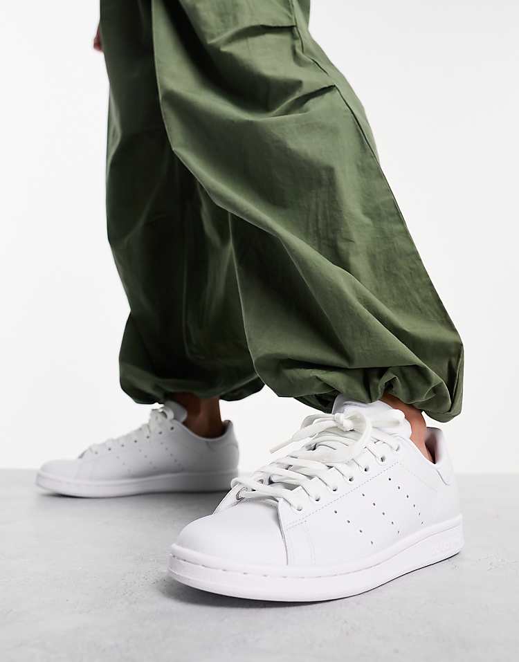 adidas Originals Stan Smith leather sneakers in white with green tab