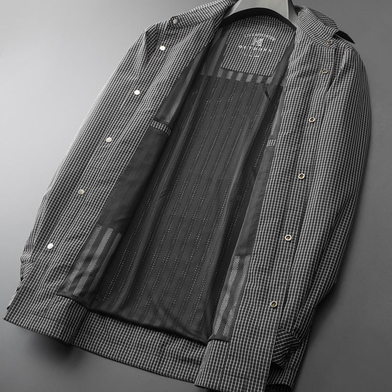 Plus Size Men's Clothing Loose Stand Collar Coat