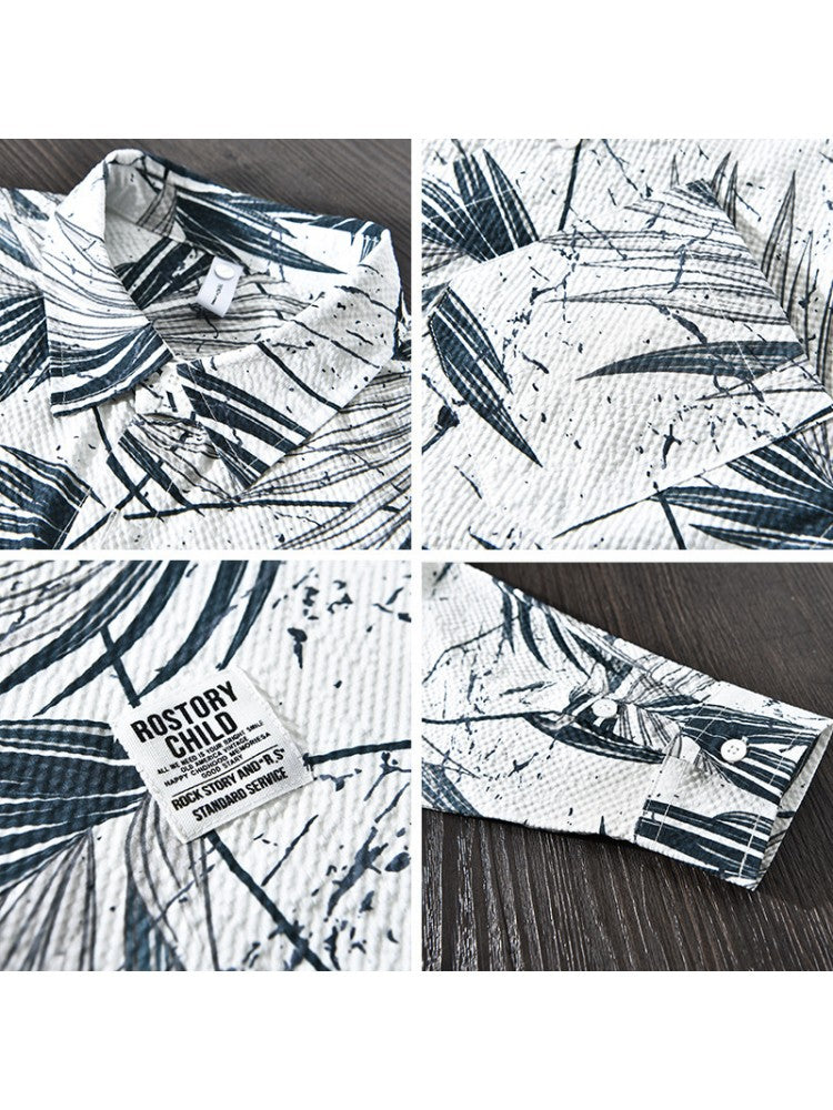 Abstract Printing Long Sleeve Shirts