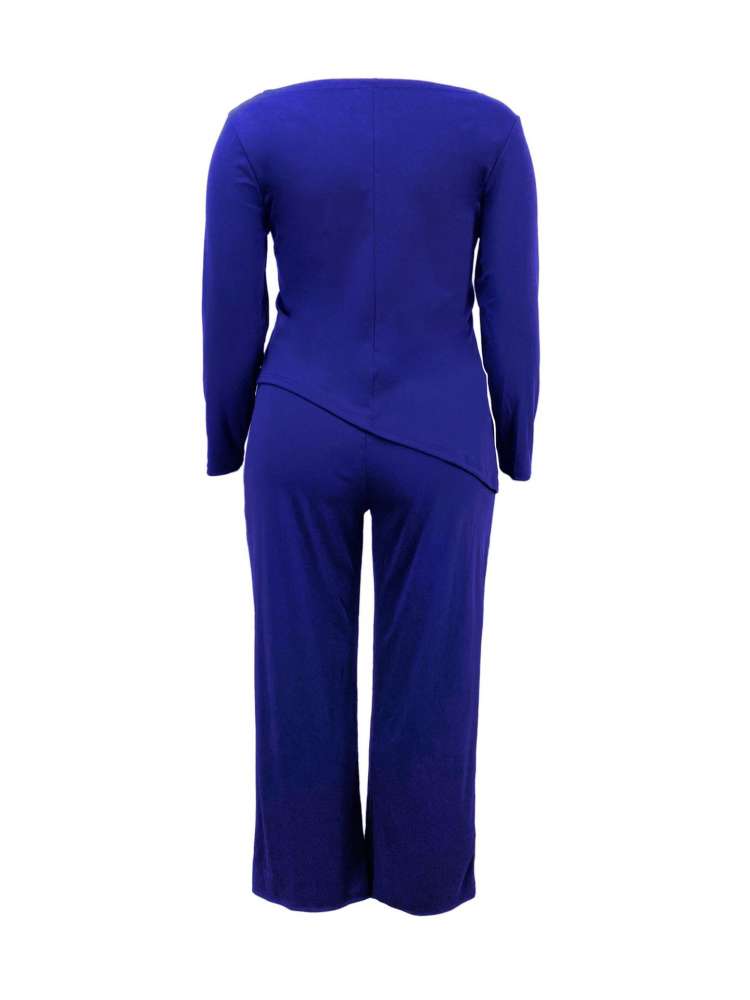 Asymmetrical Hem Loose Pant Sets