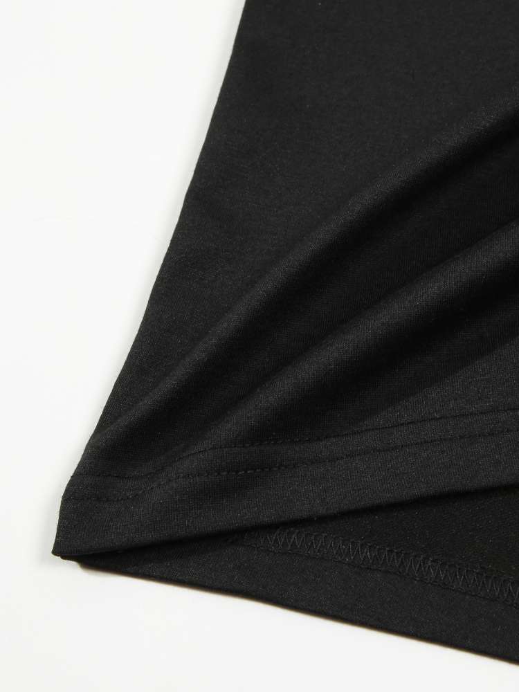 Patchwork Fitted Long Sleeve Men's Polo Shirt