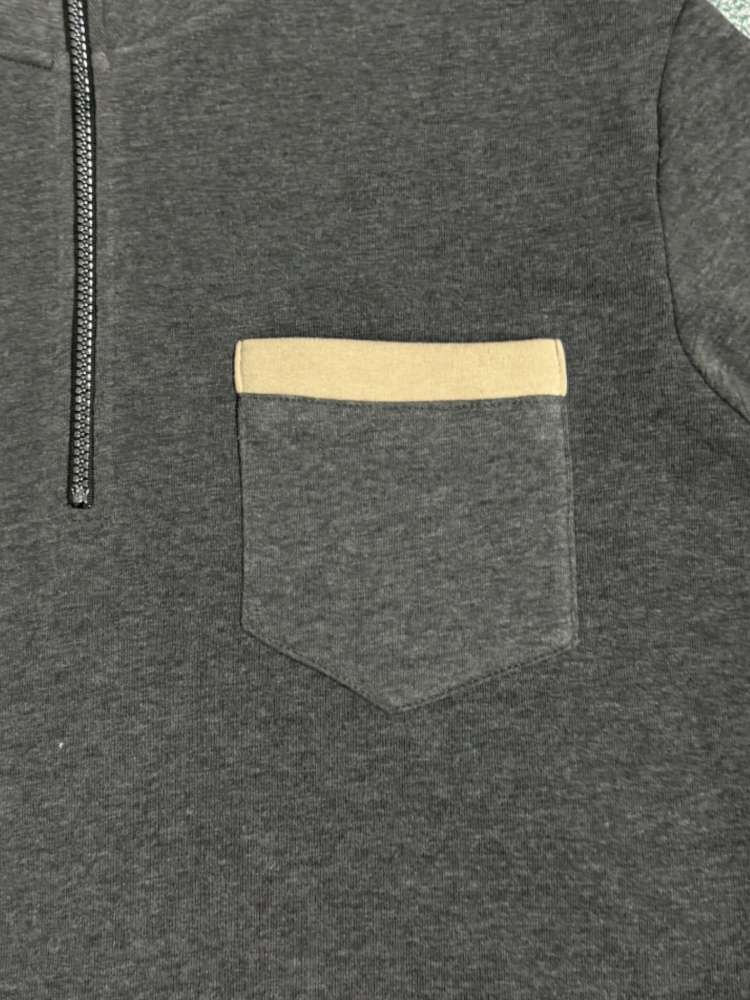 Polar Fleece Stand Collar Zipper Polo Shirt