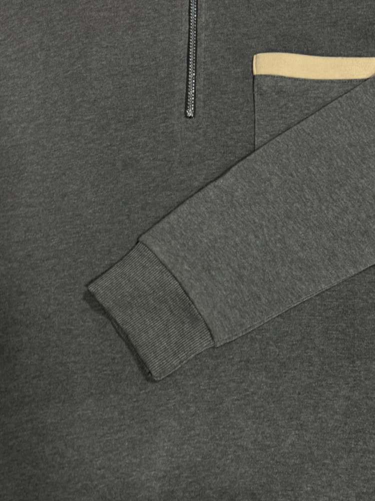 Polar Fleece Stand Collar Zipper Polo Shirt