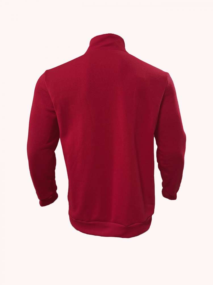 Polar Fleece Stand Collar Zipper Polo Shirt