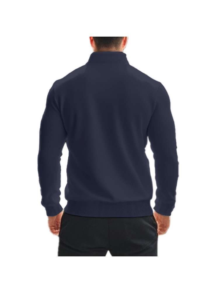 Polar Fleece Stand Collar Zipper Polo Shirt