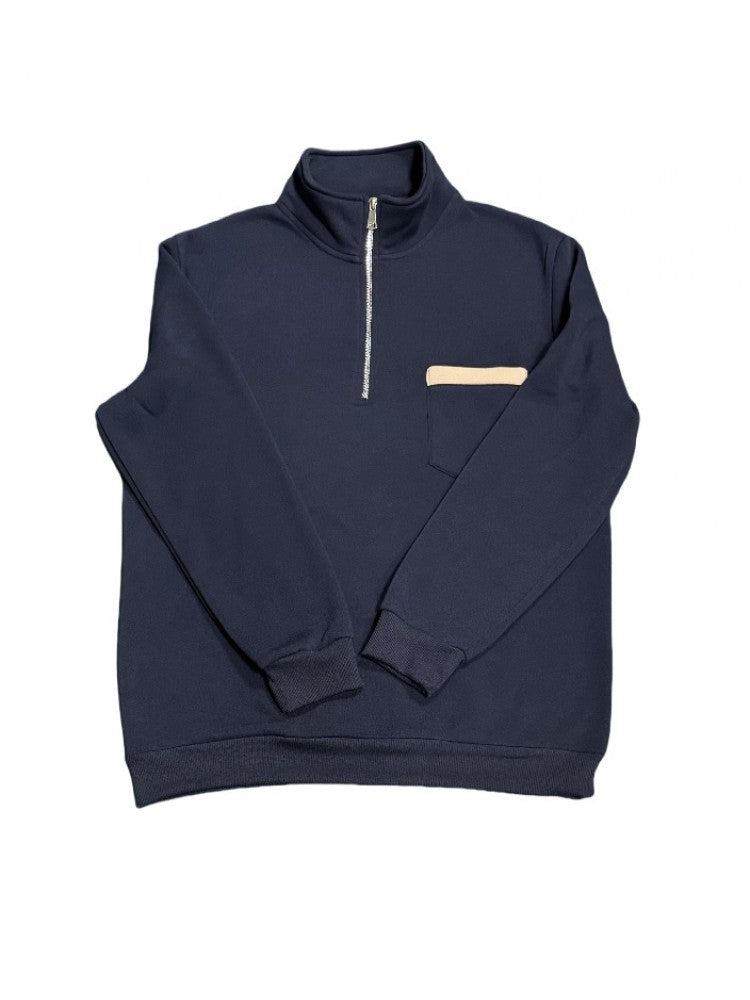Polar Fleece Stand Collar Zipper Polo Shirt