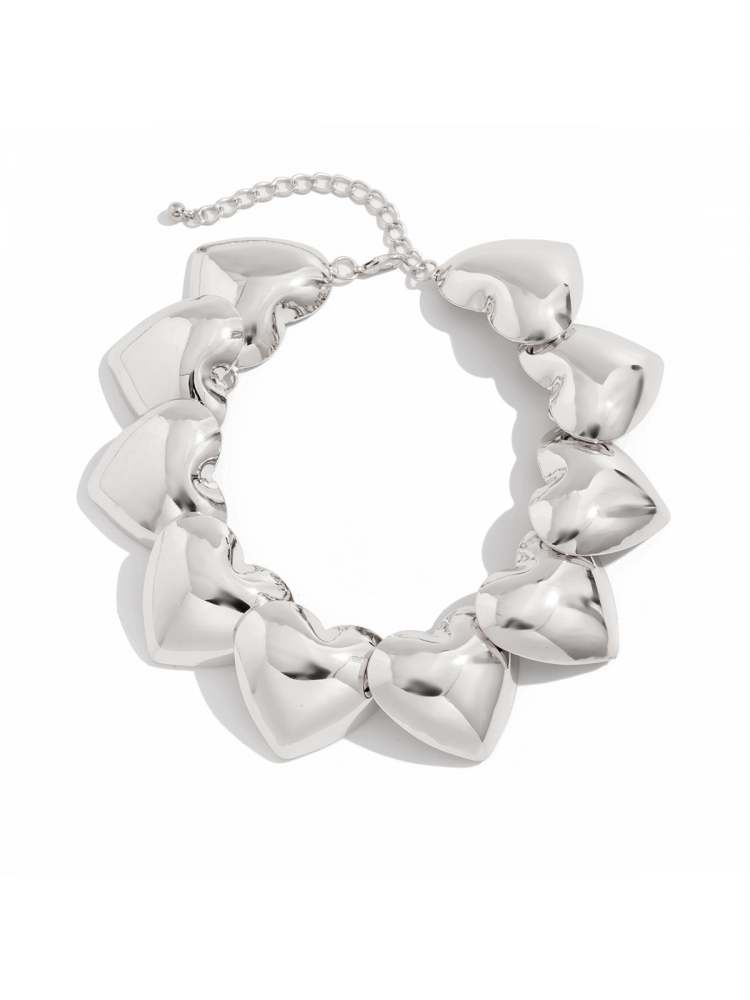 Luxurious Heart Metallic Necklaces