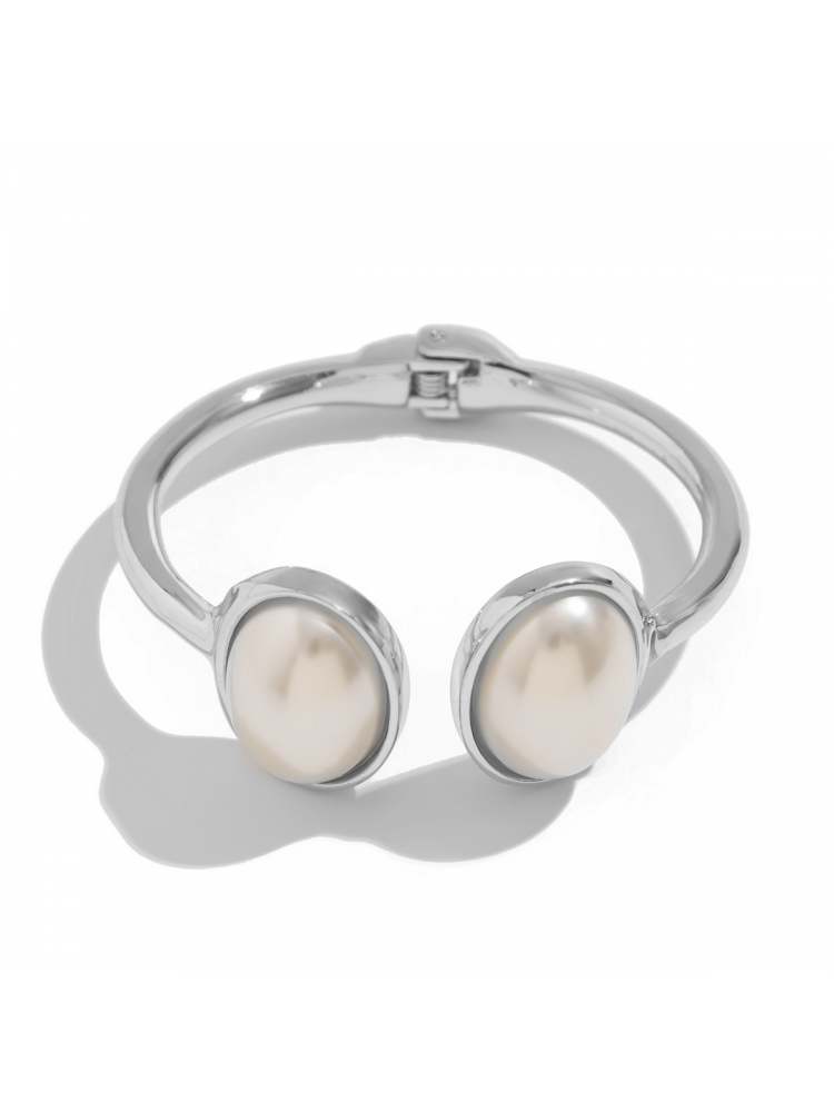Luxurious Irregular Faux Pearl Metallic Bracelet