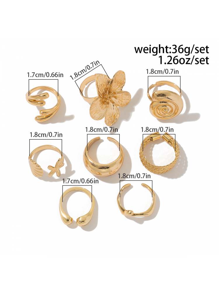 Exquisite Irregular Pattern Rings