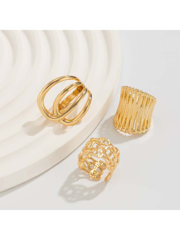 Chic Irregular Hollow Out Pattern Rings