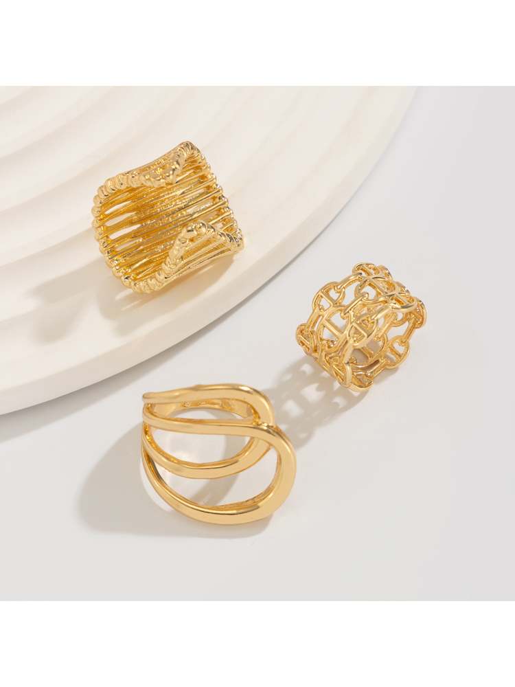 Chic Irregular Hollow Out Pattern Rings