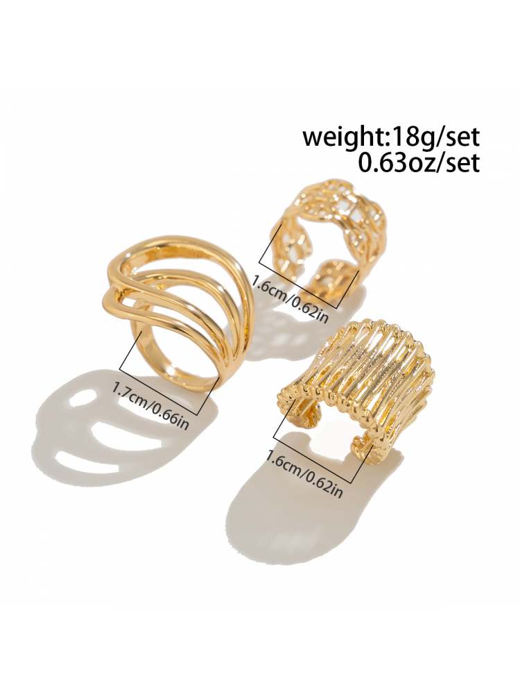 Chic Irregular Hollow Out Pattern Rings