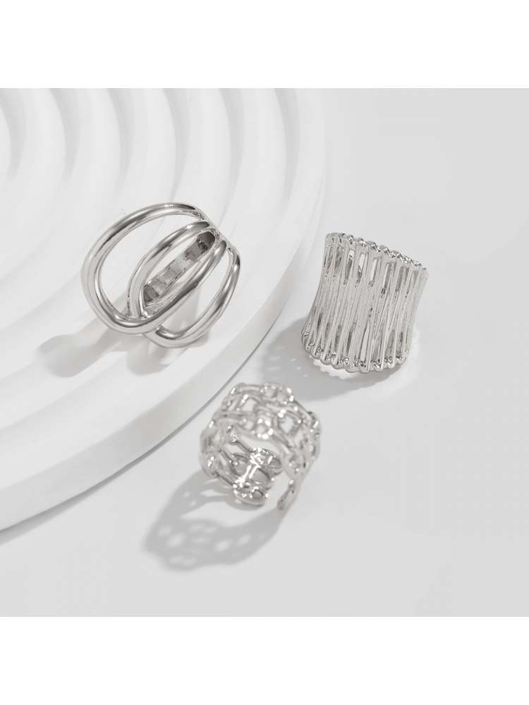 Chic Irregular Hollow Out Pattern Rings