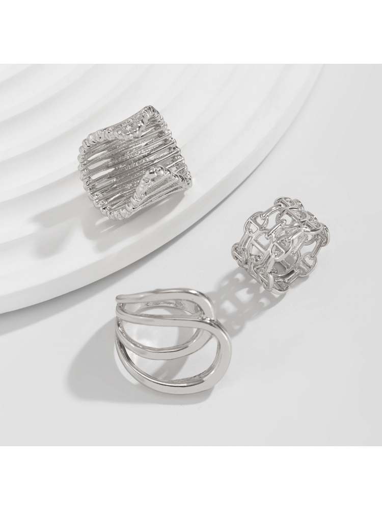 Chic Irregular Hollow Out Pattern Rings